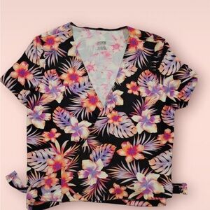 Victoria’s Secret Pink Back Tie Cropped Top Shirt Blouse S